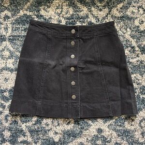 Madewell Black Denim Mini Skirt